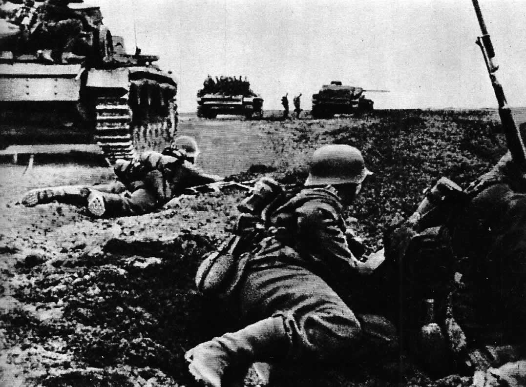 Наступление частей 6-й немецкой армии в районе Харькова. Май 1942 г.