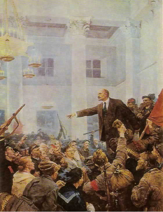 В.И.Ленин провозглашает советскую власть (25 октября 1917, 2 съезд Советов)