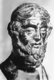 Бронзовый бюст зрячего Гомера (IV век до н. э.) - копия с более древнего мраморного изображения. Музей города Модены, Италия.
