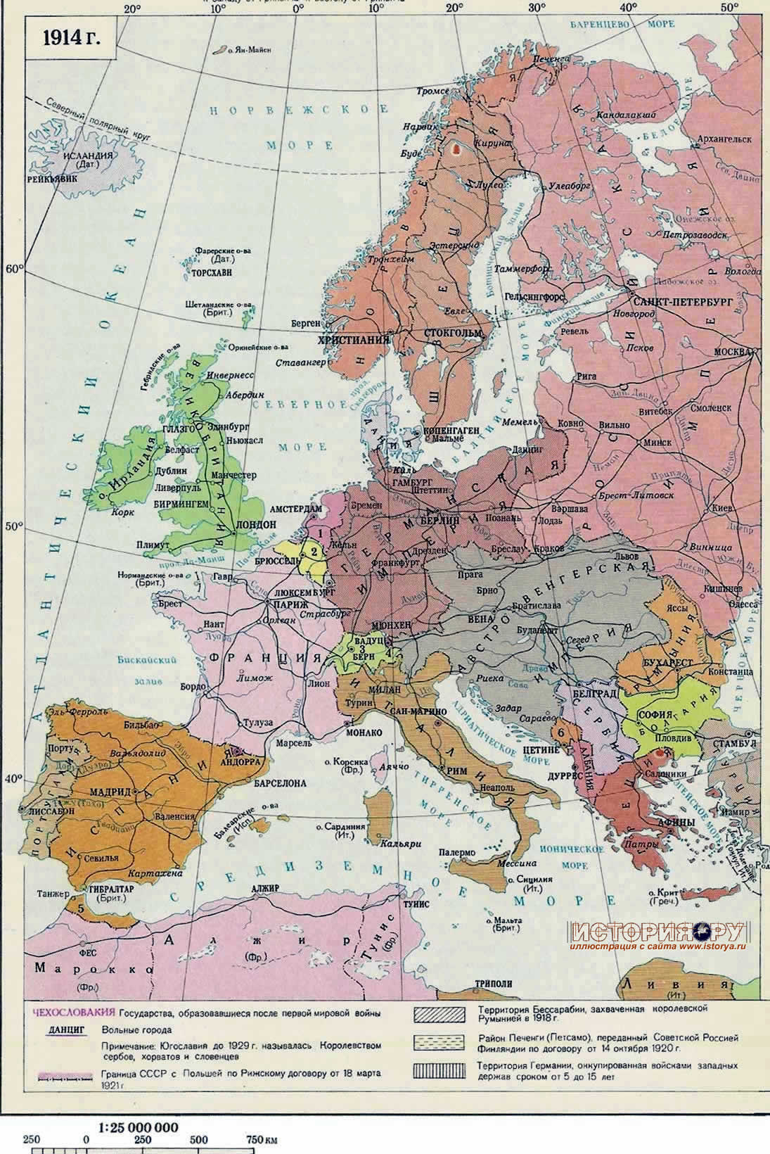 изменения в политической карте европы в итоге первой мировой войны и победы октябрьской революции