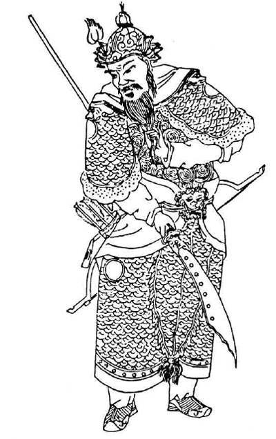 Китайский рисунок воина-монгола